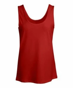 Lily | Red Scoop Neck Tank - Plus