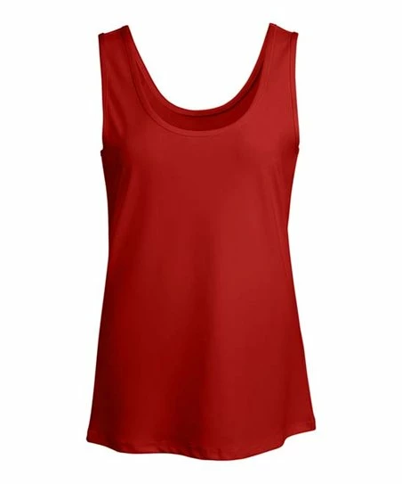 Lily | Red Scoop Neck Tank - Plus 1 Lily | Red Scoop Neck Tank - Plus