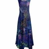 Lily | Purple & Green Floral Handkerchief Maxi Dress - Women
