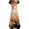 Lily | Rust & Black Floral Handkerchief Maxi Dress - Women & Plus