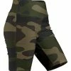 Lily | Green & Brown Camouflage Bike Shorts - Plus