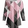 Lily | Pink & Gray Diamond Long-Sleeve Tunic - Women