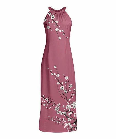 Lily | Pink & White Floral Maxi Yoke Dress - Women & Plus 1 Lily | Pink & White Floral Maxi Yoke Dress - Women & Plus