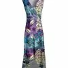 Lily | Purple & Cream Laurel V-Neck Sleeveless Maxi Dress - Plus