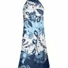 Lily | Blue & White Floral Yoke Dress - Women & Plus