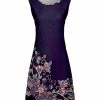 Lily | Purple & Mint Floral A-Line Dress - Women & Plus