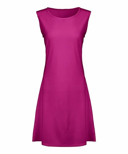 Lily | Fuchsia A-Line Dress - Women 1 Lily | Fuchsia A-Line Dress - Women