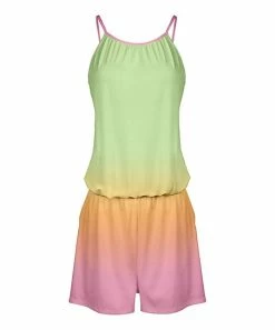Lily | Mint & Pink Ombré Sleeveless Romper - Women