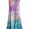 Lily | Lavender & Blue Tie-Dye Pleated Sleeveless Tunic - Plus