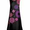 Lily | Black & Pink Floral Sleeveless Shift Dress - Plus