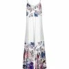 Lily | White & Navy Butterfly Floral Sleeveless Wide-Leg Jumpsuit - Women