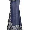 Lily | Blue & White Floral Sleeveless Shift Dress - Women & Plus