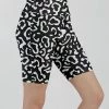 Lily | Black & White Leopard Bike Shorts - Women