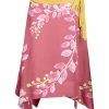 Lily | Mauve & Yellow Leaf Side-Tie Handkerchief Skirt - Women