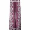 Lily | Mauve & White Floral Palazzo Pants - Women