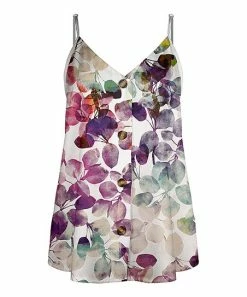 Lily | Purple Multicolor Floral V-Neck Tank - Women