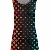 Lily | Coral & Teal Diamond-Dot Sleeveless Tunic - Women
