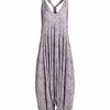 Lily | Lavender & White Abstract Knotted Racerback Harem Jumpsuit - Women