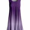 Lily | Purple & Lavender Ombré Pleated Sleeveless Tunic - Plus
