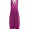 Lily | Light Fuchsia V-Neck Racerback Harem Jumpsuit - Women