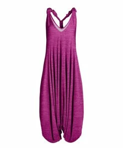 Lily | Light Fuchsia V-Neck Racerback Harem Jumpsuit - Women