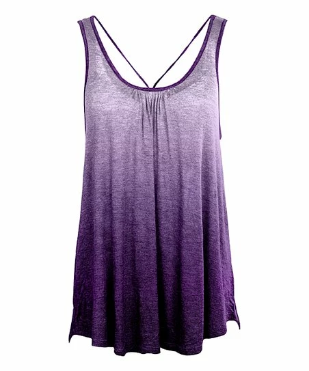 Lily | Purple Ombré Sleeveless Tunic - Plus 1 Lily | Purple Ombré Sleeveless Tunic - Plus