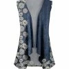 Lily | Blue & Cream Floral Vest - Women
