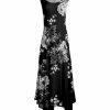 Lily | Black & Gray Floral Handkerchief Maxi Dress - Women & Plus
