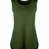 Lily | Green Side-Slit Tank - Women