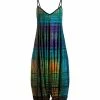 Lily | Teal Abstract Stripe Harem Jumpsuit - Women
