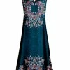 Lily | Teal & Purple Floral Sleeveless Shift Dress - Women & Plus