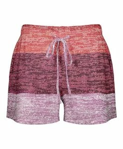 Lily | Mauve & Pink Knit-Print Color Block Shorts - Women & Plus