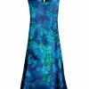 Lily | Blue & Green Tie-Dye Sleeveless A-Line Dress - Women & Plus