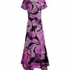 Lily | Black & Purple Floral Maxi Dress - Women & Plus