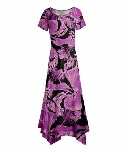 Lily | Black & Purple Floral Maxi Dress - Women & Plus