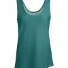 Lily | Dark Teal Scoop Neck Tank - Plus