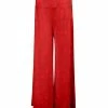 Lily | Red Floral Wide-Band Palazzo Pants - Women