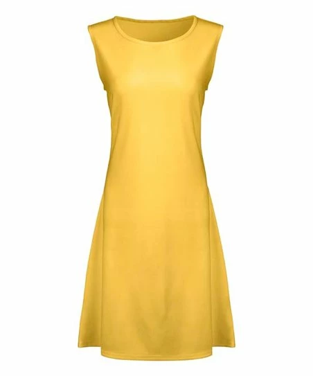 Lily | Yellow A-Line Dress - Plus 1 Lily | Yellow A-Line Dress - Plus