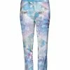 Lily | Blue & Pink Abstract Floral Skinny Pants - Women