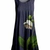 Lily | Gray & Green Floral Pleated Sleeveless Tunic - Women