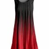 Lily | Red & Black Abstract Pleated Sleeveless Tunic - Women