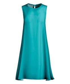 Lily | Turquoise Sleeveless Shift Dress - Plus