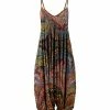 Lily | Rust & Blue Marbled V-Neck Harem Jumpsuit - Plus