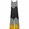 Lily | Gold & Black Wavy Stripe Cami-Strap Wide-Leg Jumpsuit - Women