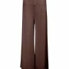 Lily | Dark Brown Palazzo Pants - Plus