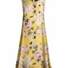 Lily | Yellow & Pink Rose Sleeveless Shift Dress - Women