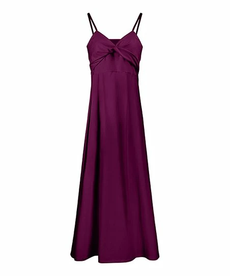 Lily | Plum Sleeveless Twist-Front Maxi Dress - Plus 1 Lily | Plum Sleeveless Twist-Front Maxi Dress - Plus