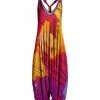 Lily | Purple & Red Abstract Racerback Harem Jumpsuit - Women