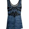 Lily | Blue & Black Abstract Scoop Neck Tank - Women