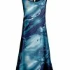 Lily | Blue & Navy Abstract Sleeveless Shift Dress - Women & Plus